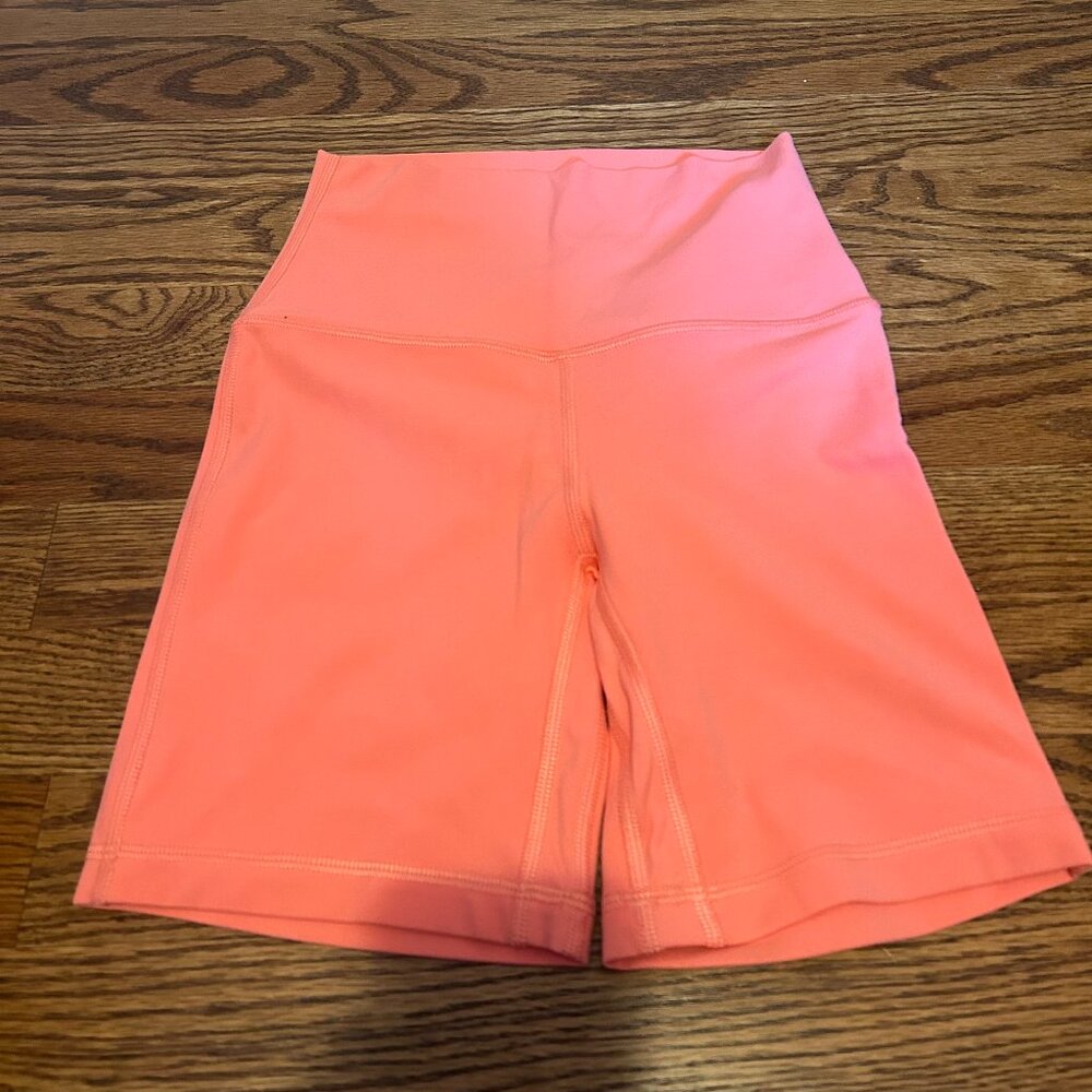 Lululemon Raspberry Cream Biker Shorts